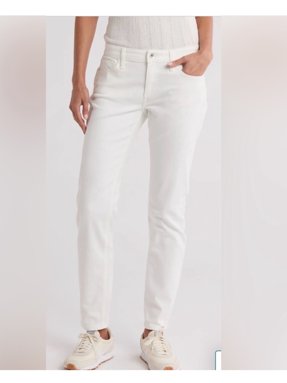 *NWT* Rag & Bone Dylan Low-Rise Boyfriend White Jeans